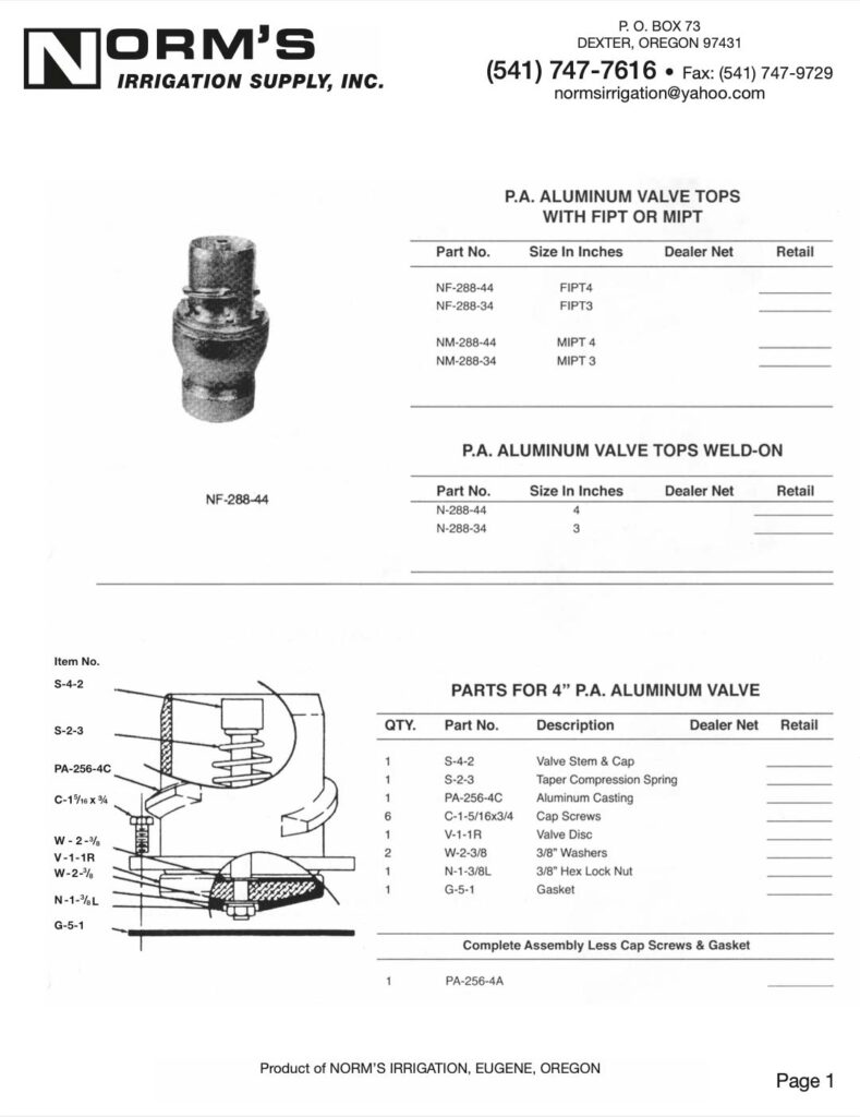 213934-Norm-Price-List-Standard